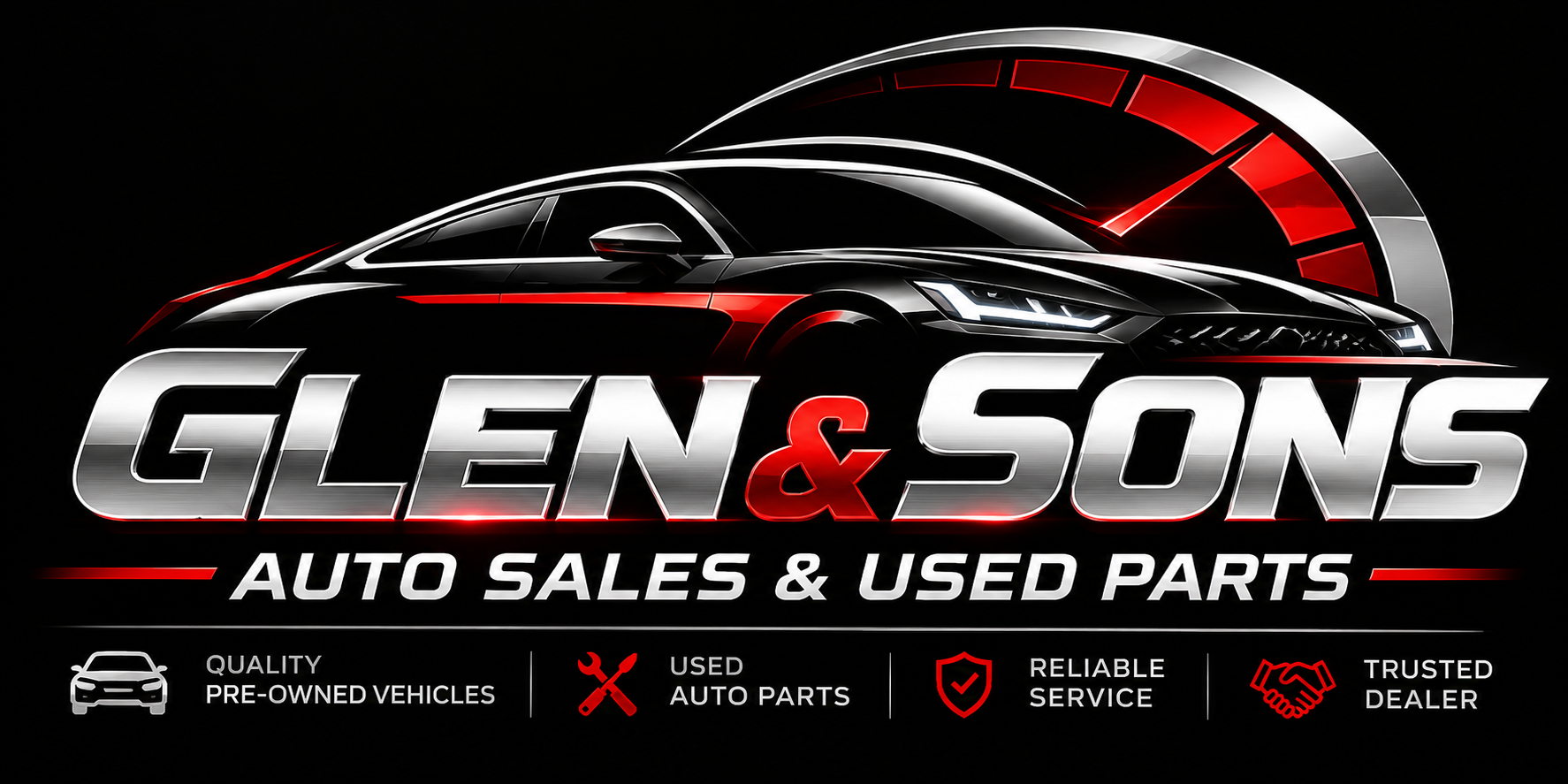 Glen & Sons branded automotive emblem